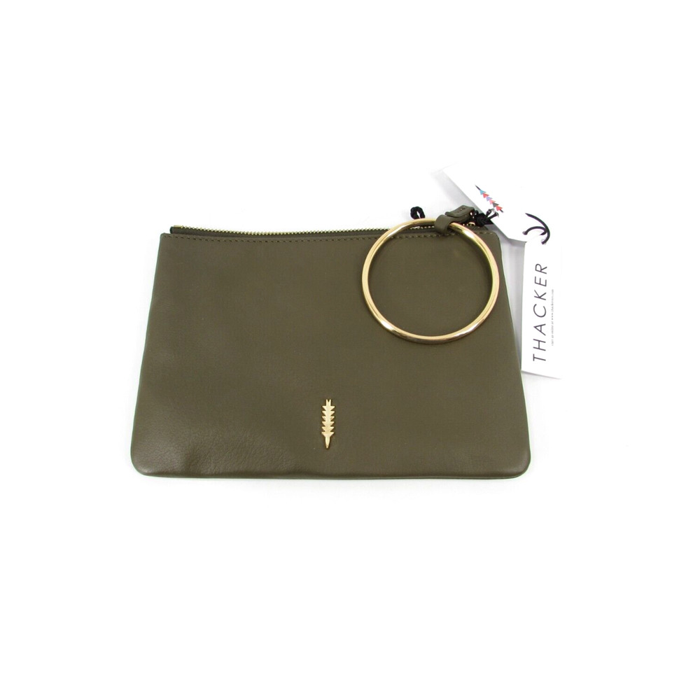 Thacker New York Gable Ring Travel Pouch in Olive Green New